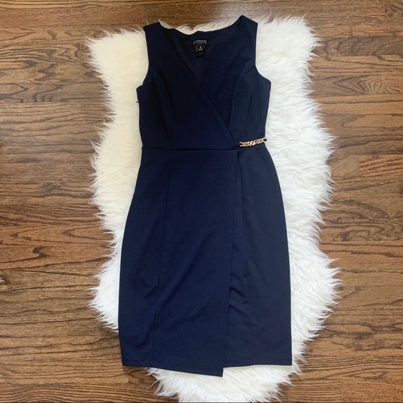 Enfocus Studio Dresses & Skirts - Enfocus Studio navy dress with gold details